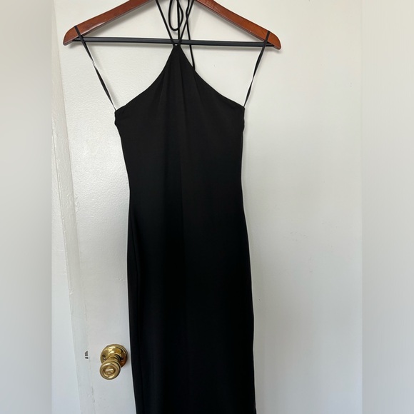 Princess Polly Allie Midi Halter Dress Black, size 2 - Picture 4 of 5